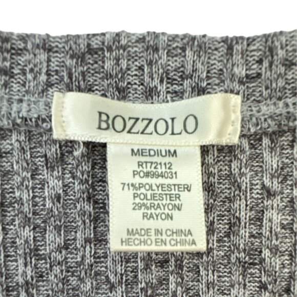 Crop Top Short Top Soft Ribbed Heather Gray Light Weight Long Sleeve Wm Med EUC - Picture 8 of 8